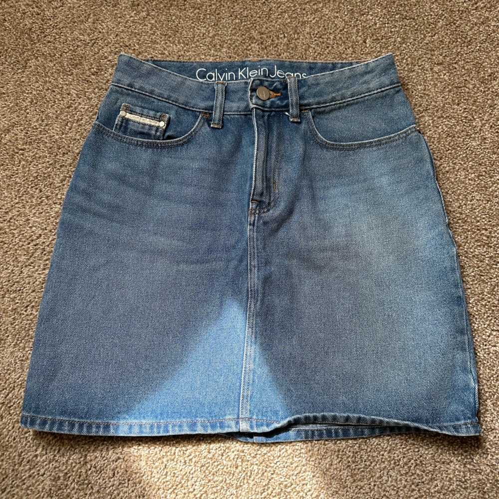 Denim mini skirt